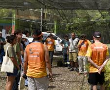 Foto de ação educativa do Um dia no Viveiro