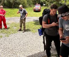 Foto de ação educativa no Pico Paraná