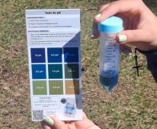 Foto de ação educativa sobre a água