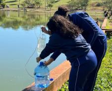 Foto de ação educativa sobre a água