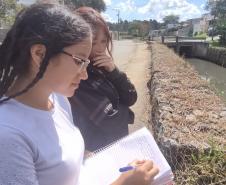 Foto de ação educativa sobre a água