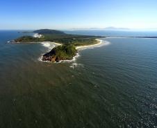 Foto aérea da Ilha do Mel