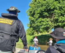 Foto de operação de fiscalização da Piracema do IAT