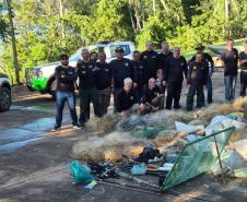 Foto de operação de fiscalização da Piracema do IAT