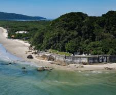 Foto aérea da Ilha do Mel