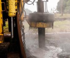 Foto de perfuração de poço no Paraná