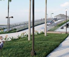 Foto do projeto da Orla Histórica de Paranaguá