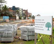 Foto de reformas de orlas no litoral paranaense