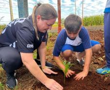 Foto de ação educativa da semana do meio ambiente