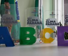 Foto do troféu Selo Clima Paraná