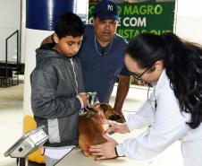 Foto de pessoas atendidas pelo Vet-móvel