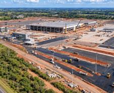 Foto de obras do Porto Seco de Foz do Iguaçu