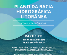 Convite para Consultas Públicas sobre o enquadramento e plano da bacia hidrográfica Litorânea