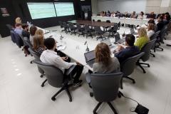 Técnicos do Instituto Água e Terra e do Banco Mundial se reuniram nesta quarta-feira (10) no Palácio das Araucárias para avançar no programa i9 Ambiental.
