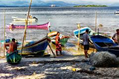 Pescadores a beira da praia