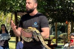 Foto de curso de manejo serpentes no Parque Lago Azul