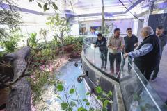 Fotos da visita do secretário ao aquário em construção