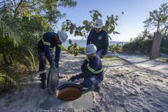 Foto de obras de saneamento