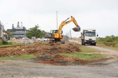 Foto de obras da orla de Pontal do Paraná