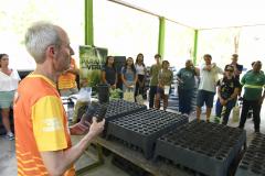 Foto de ação educativa do Um dia no Viveiro