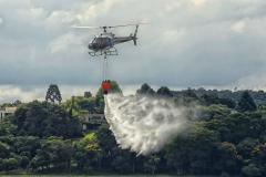 Foto de exercício de treinamento do IAT com helicóptero