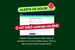 Foto de arte avisando sobre golpe de empregos