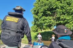 Foto de operação de fiscalização da Piracema do IAT