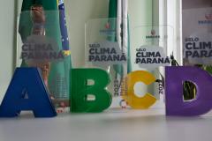 Foto do troféu Selo Clima Paraná