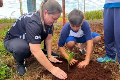 Foto de ação educativa do Parque Escola