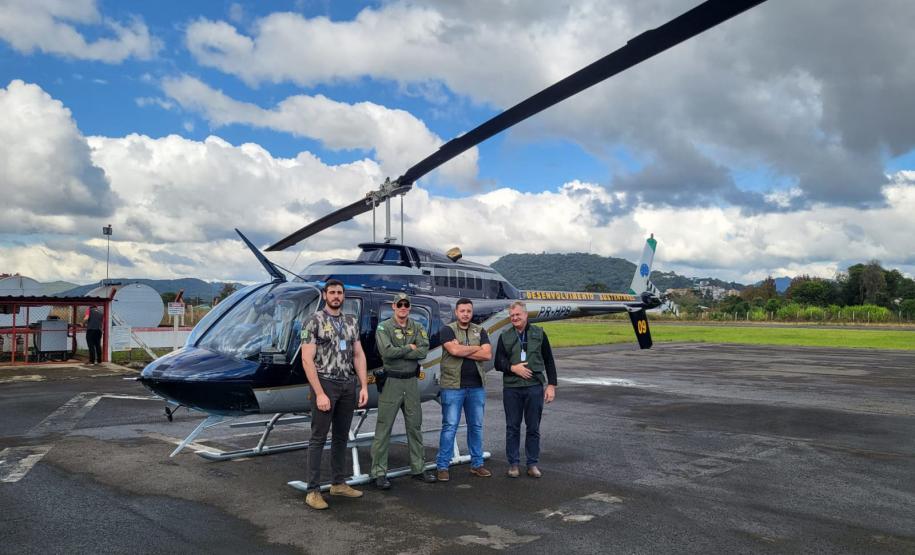 Governo do Estado conta com a integração das equipes do Instituto Água e Terra (IAT) e do Batalhão da Polícia Militar de Operações Aéreas (BPMOA) para dar agilidade aos processos de licenciamento, fiscalização, monitoramento e vistorias em áreas de proteção ambiental do Paraná.