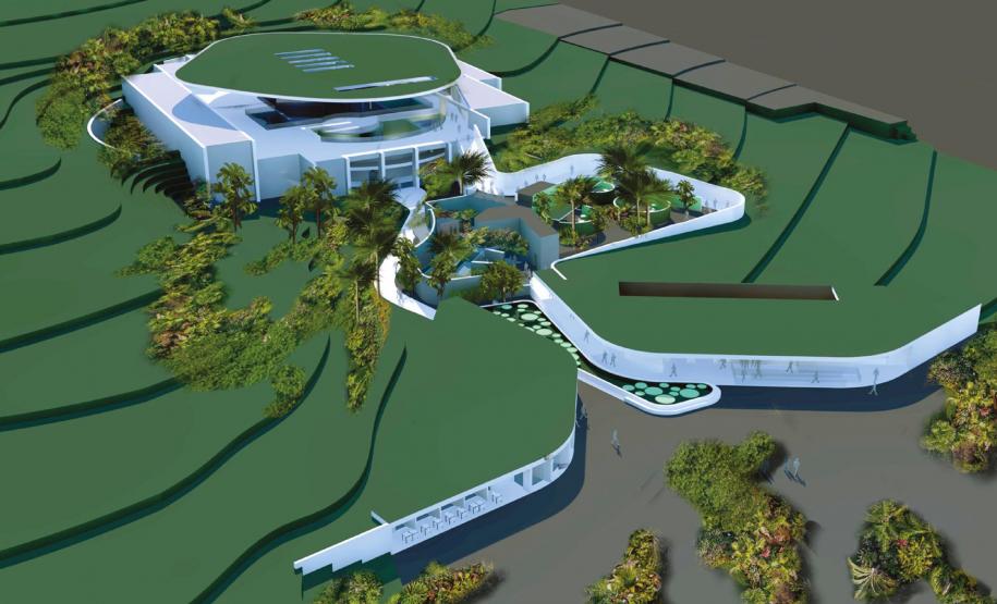 O AquaFoz será construído em uma área particular, de 23 mil metros quadrados, na entrada do Parque Nacional do Iguaçu, ao lado do Centro de Visitantes, na BR-469