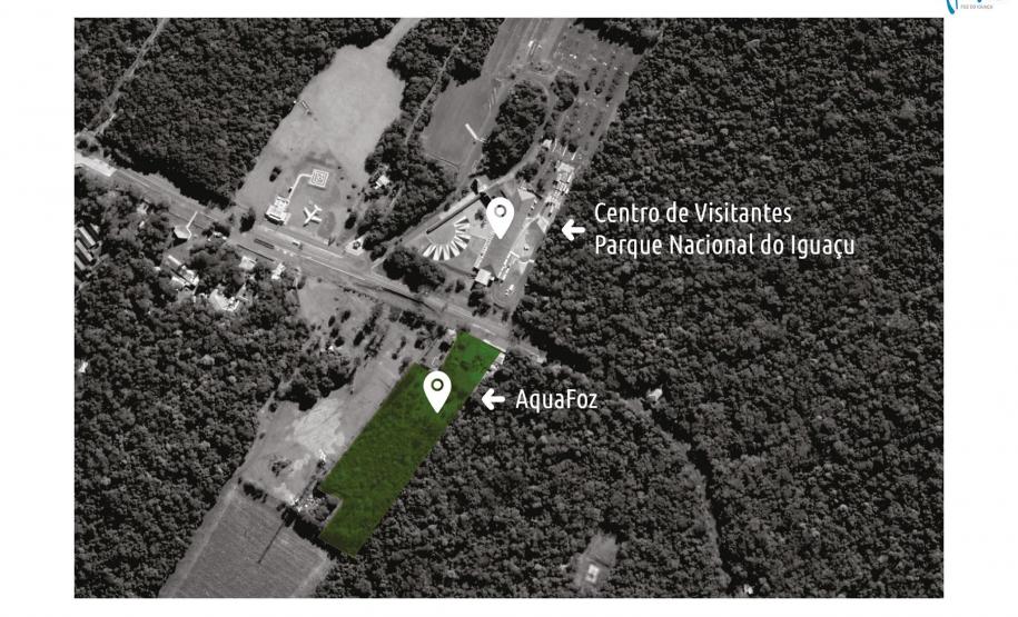 O AquaFoz será construído em uma área particular, de 23 mil metros quadrados, na entrada do Parque Nacional do Iguaçu, ao lado do Centro de Visitantes, na BR-469