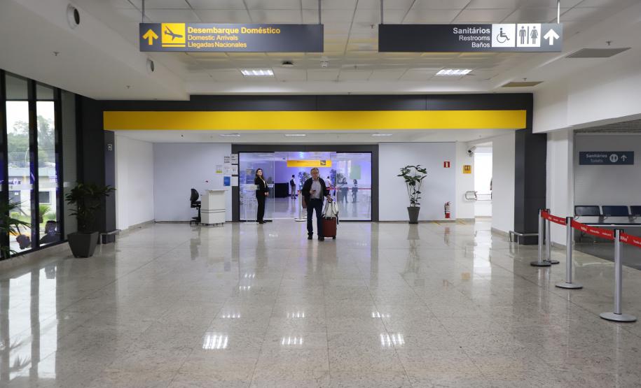 O governador Carlos Massa Ratinho Junior participou nesta terça-feira (19) do evento de início das obras de ampliação do Aeroporto Internacional de Foz do Iguaçu – Cataratas, no Oeste.