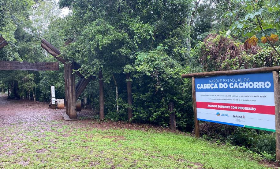 Entrada do Parque Estadual Cabeça do Cachorro.