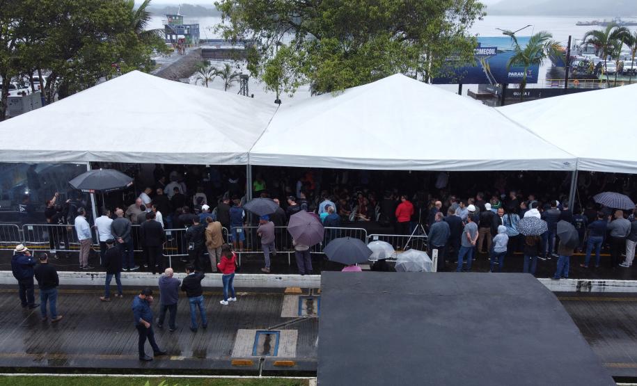 Foto aérea do evento