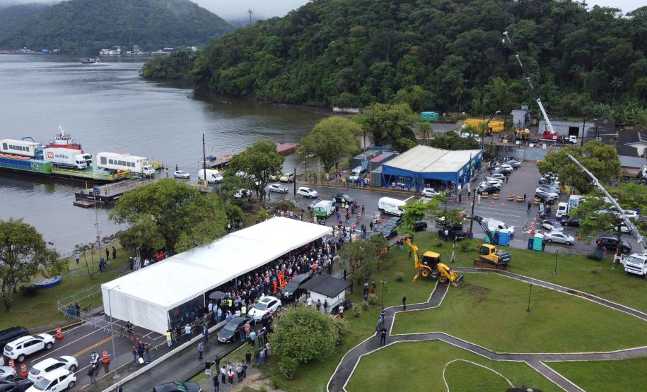 Foto aérea do evento