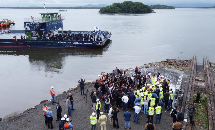 Foto aérea do evento