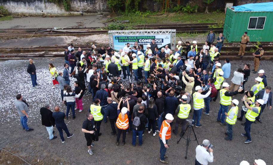 Foto aérea do evento