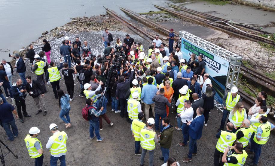 Foto aérea do evento