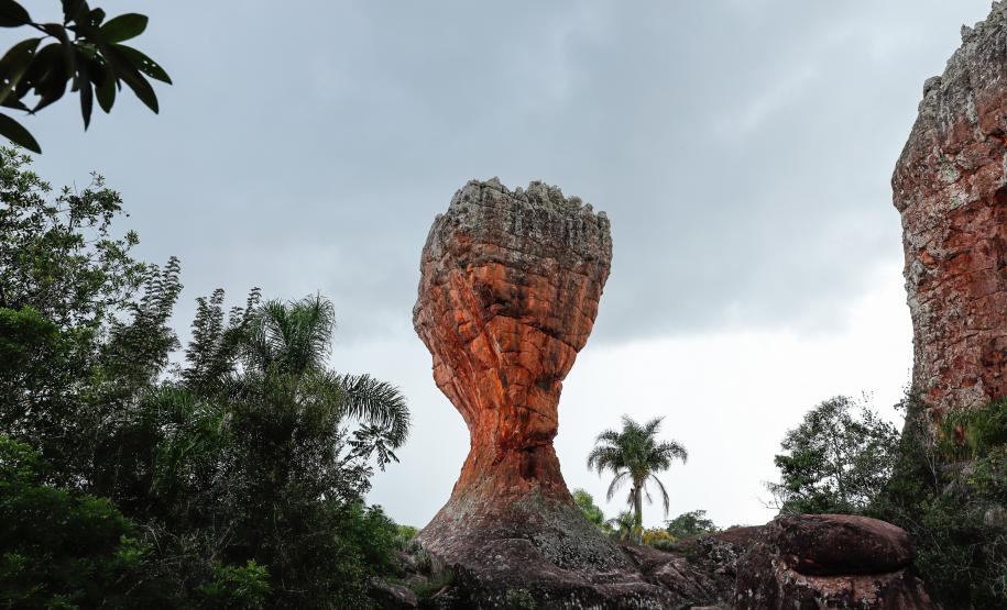 Taça de arenito do Parque Estadual Vila Velha de Ponta Grossa.