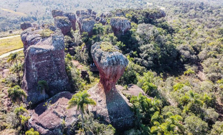 Foto aérea do Parque Vila Velha