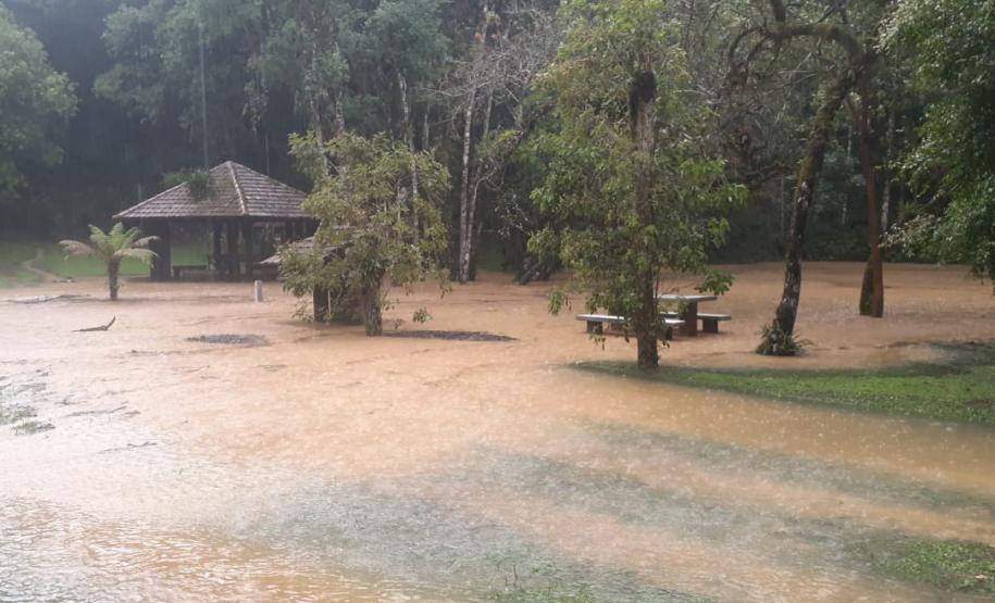 Enchente no Parque Estadual de Campinhos
