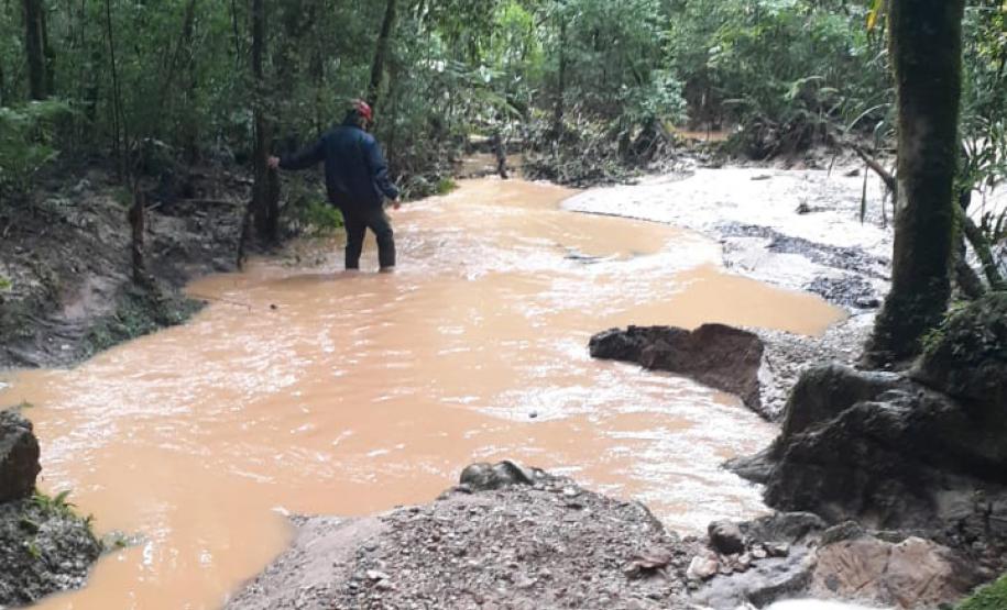 Enchente no Parque Estadual de Campinhos