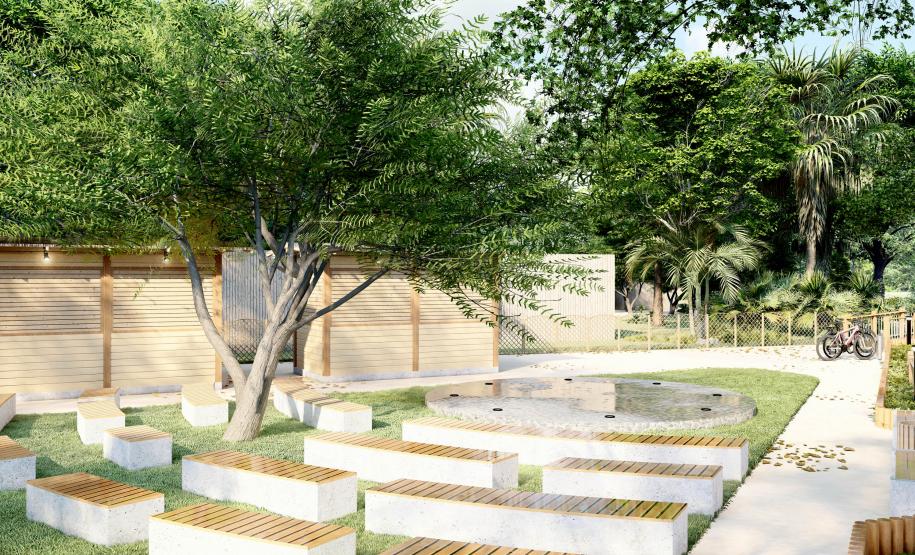 Maquete em 3D do projeto