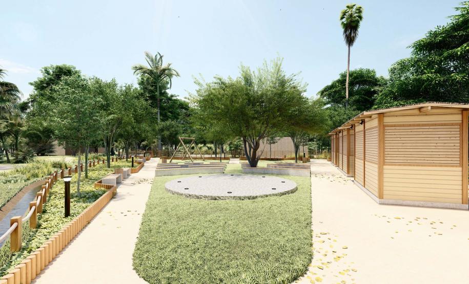 Maquete em 3D do projeto