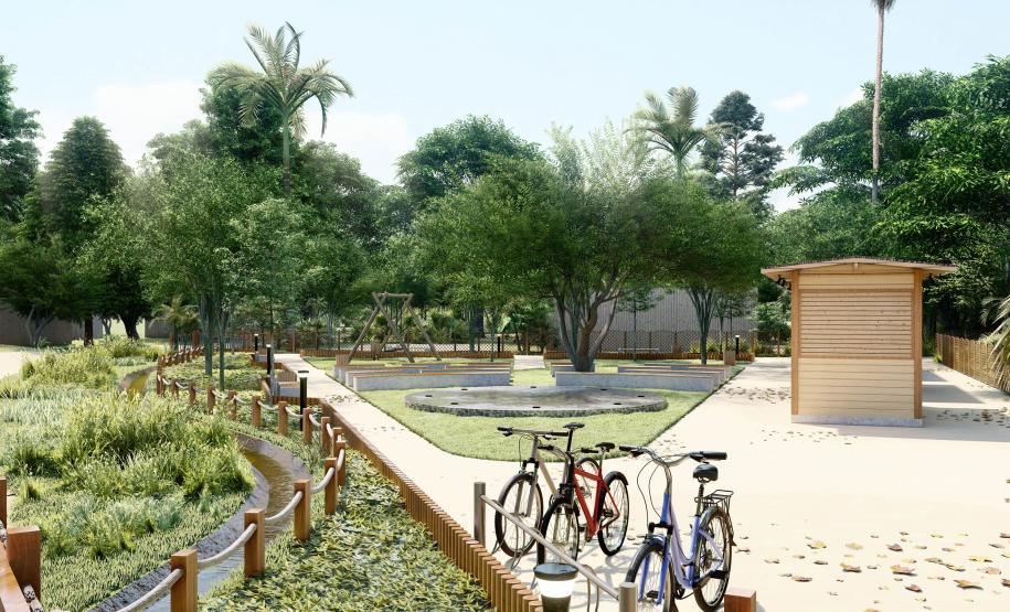 Maquete em 3D do projeto