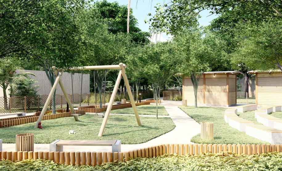 Maquete em 3D do projeto