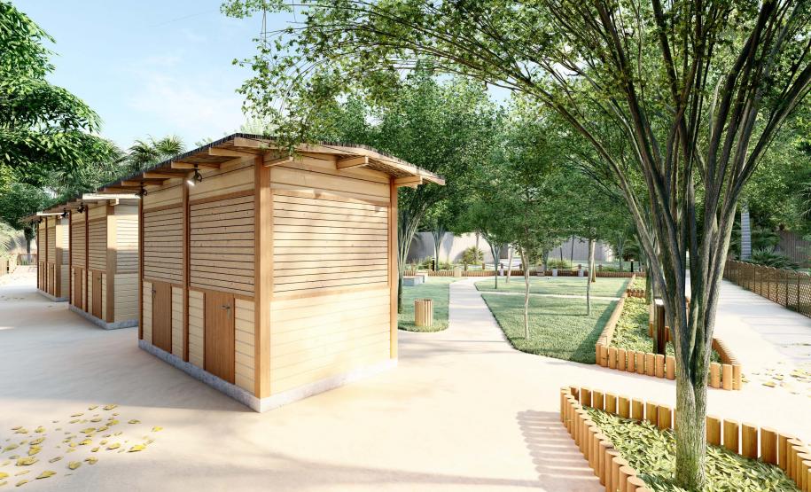 Maquete em 3D do projeto