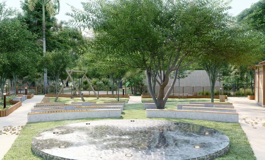 Maquete em 3D do projeto