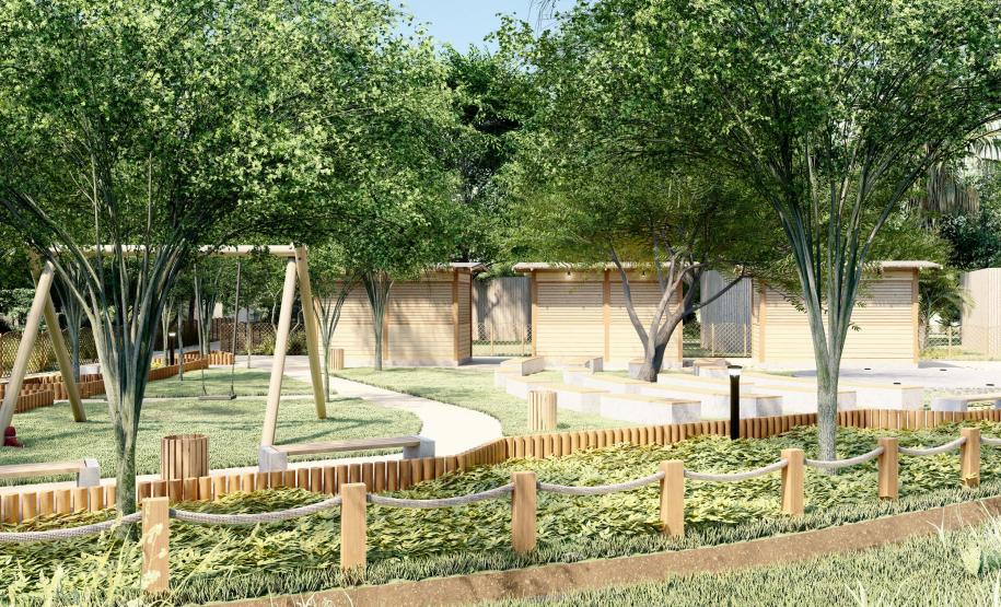 Maquete em 3D do projeto